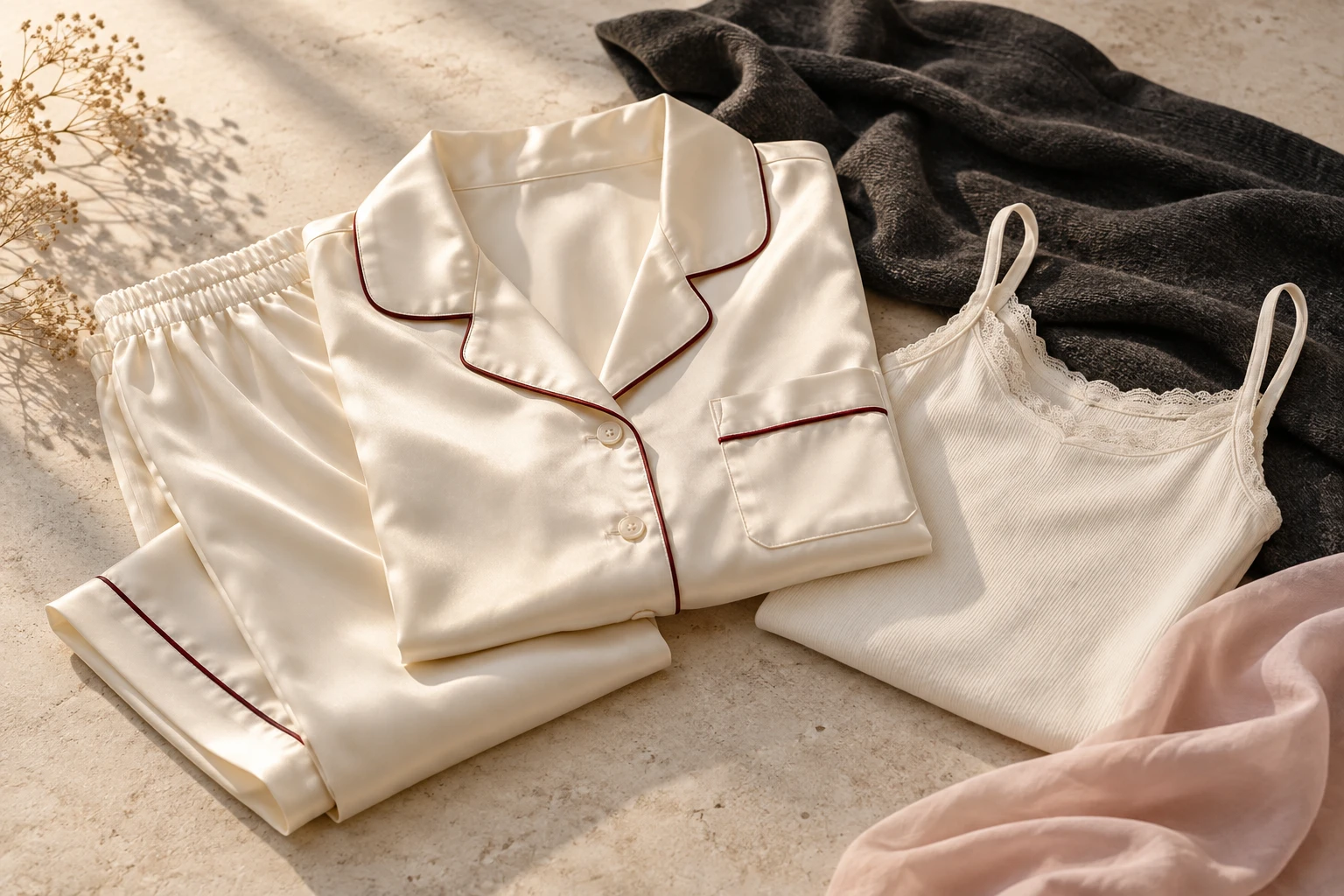 Saten pijama ve pamuklu ev giyimi seçkisi
